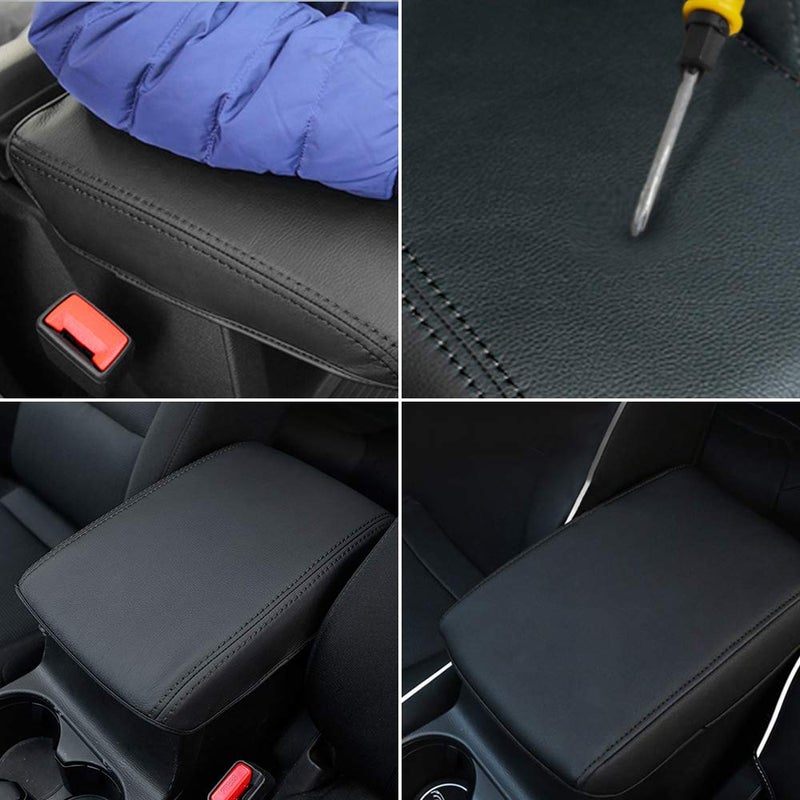 INTGET for 2025 Mazda CX5/CX-5 Accessories Center Console Cover for Mazda CX5 2025 2024 2023 2022 2021 2018 2019 2020 Leather Car Armrest Arm Rest Box Lid Dog Seat Protector(Black) - Image 3